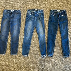 Set of three Paige Jeans. All three Hoxton Crop. Size 25.